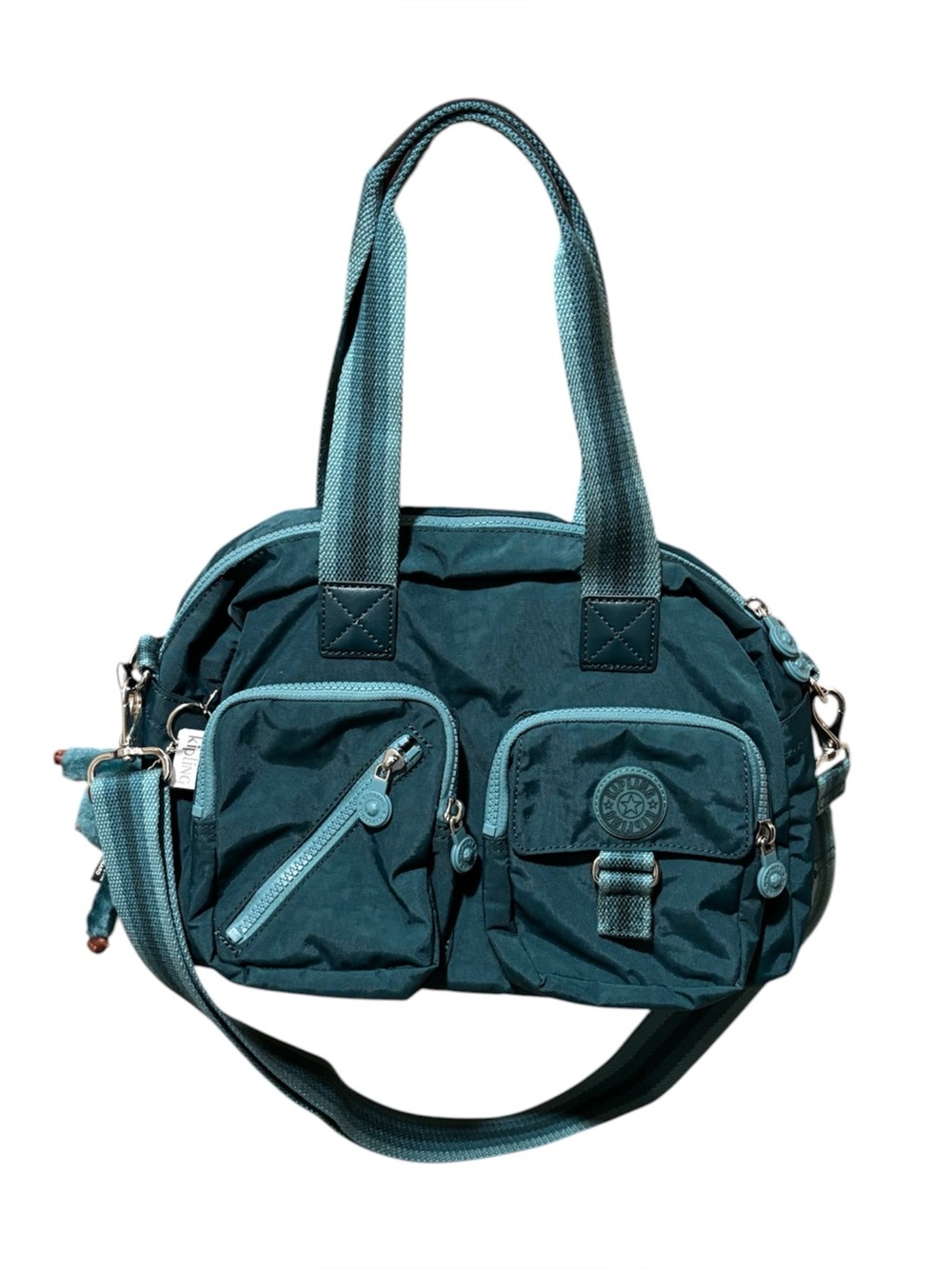 NWT ⭐️ Kipling ⭐️ Defea Women’s Satchel Shoulder Bag – Deep Fern Gradient/Teal